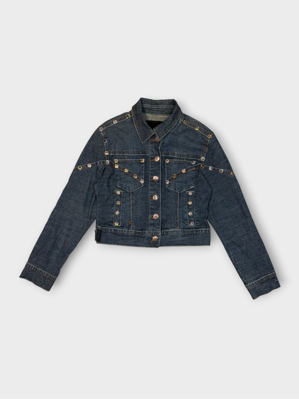 Rocawear Dark Blue Denim Jacket with Stud Details
